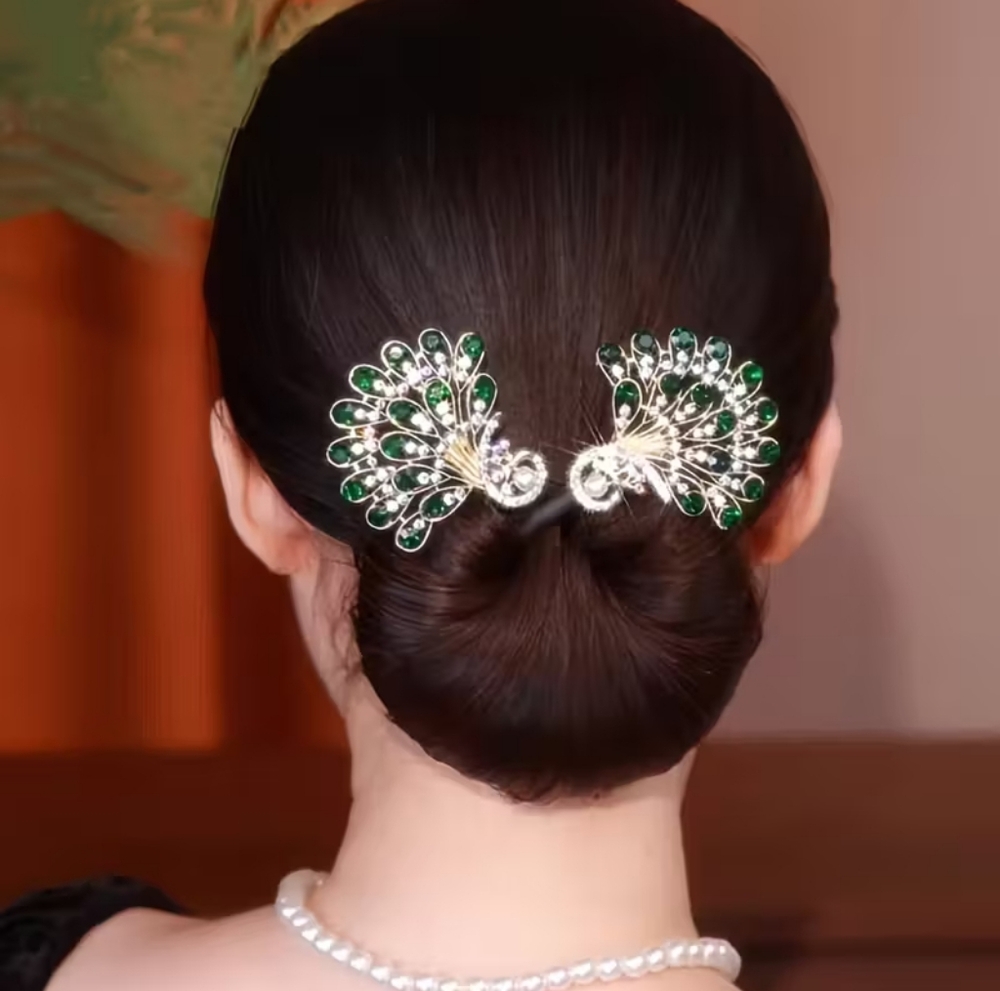 Peacock Twist Bun Holder - Picture 10 of 11